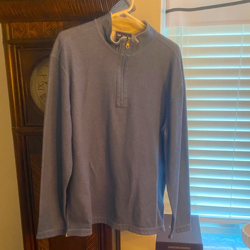 Men's Classic Zip-Up Sweater in Blue